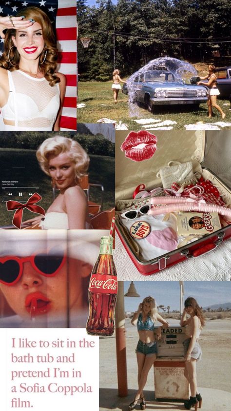 Coquette Summer Americana Lana del Rey Lana Del Ray 4th Of July, 1950s Americana Aesthetic, Lana Americana Aesthetic, Lana Del Rey Americana Aesthetic, Sweetheart Photoshoot, 50s Coquette, Americana Coquette, Vintage Americana Aesthetic, Southern Aesthetic