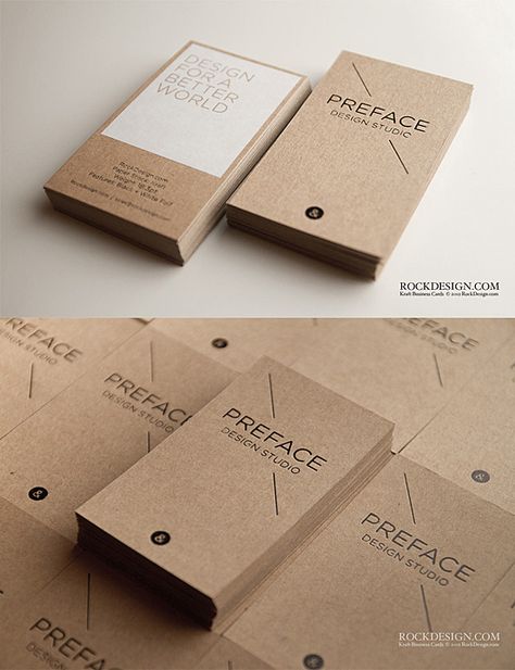 Kraft Business Cards | Business Cards | The Design Inspiration Kraft Business Cards, Beautiful Business Card, Graphic Design Business Card, Name Card Design, Business Card Design Inspiration, Business Card Design Creative, Graphic Design Blog, Graphic Design Business, Business Card Inspiration