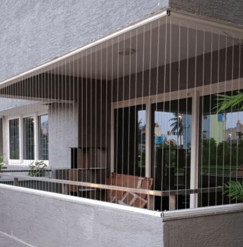 Bird Proofing Services Balcony Safety Ideas, Simple Grill Design, Grill For Balcony, Safety Grill Design, Window Reference, Invisible Grill, House Safety, Window Grills, Modern Window Grill