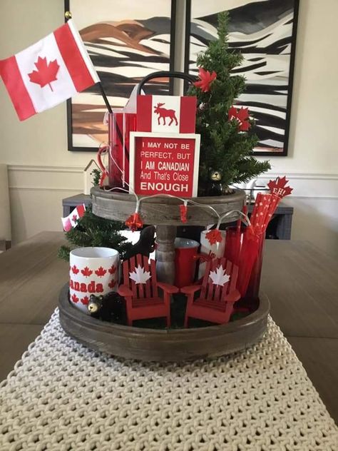 Citizenship Party, Canadian Citizenship, Canada Decor, Canada Party, Tiered Tray Stand, Sept 1, O Canada, July 1st, Worship God