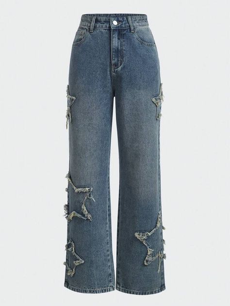 Women's & Men's Clothing, Shop Online Fashion Star Jeans Outfit, Jeans Png, Sparkle Jeans, Clothing Png, Tomboy Jeans, Tomboy Outfits, Loose Fit Jeans, Grunge Punk, Star Jeans