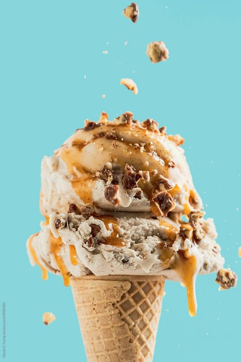 "Ice Cream Cone" by Stocksy Contributor "Nicolesy, Inc." - Stocksy Ice Cream Poster Design, Breakfast Chocolate, Cream Poster, Photography Elements, Clever Logo Design, Ice Cream Photography, Ice Cream Poster, Ice Scream, Clever Logo