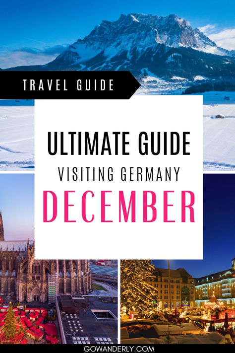 Ultimate guide to traveling to Germany in December, including Christmas markets and winter tips. Germany For Christmas, Germany Travel Winter, December Travel Destinations, Germany In December, Traveling To Germany, Germany In Winter, December Travel, Germany Vacation, Romantic Road