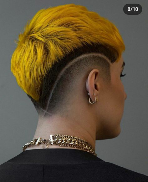 Short Yellow Hair, Boys Colored Hair, Shaved Hair Designs, Mens Hair Colour, Men Hair Color, Bald Hair, Punk Hair, Queen Hair, Hair Shades