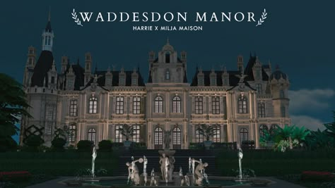 Sims Palace, Bloxburg Castle, Cottage Core Bloxburg House, Casas The Sims Freeplay, Ts4 Lots, Victorian Castle, Waddesdon Manor, Castle Exterior, Castle House Design