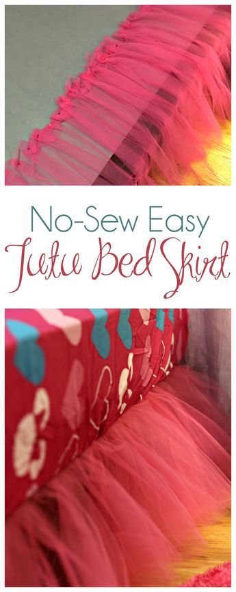 No-Sew Tutu Bed Skirt 9 Bed Skirt Ideas, Easy Tutu, Tulle Bedskirt, Diy Bed Skirt, Diy Tulle, Skirt Ideas, Princess Room, Sew Easy, Bed Skirt