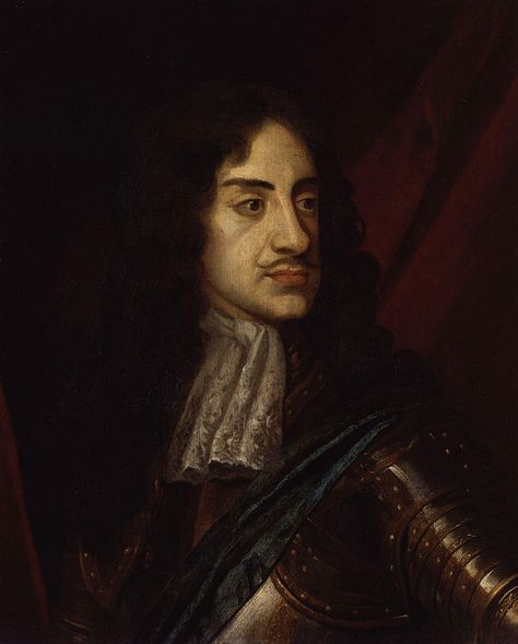 Handsome? Not in the least. Sexy? Absolutely! King Charles II had the 'it' factor, and a strong libido to go with it, even for a king. Of him, the author John Evelyn wrote:  "a prince of many virtues and many great imperfections, debonair, easy of access, not bloody or cruel". He went down in history as the Merry Monarch. Catherine Of Braganza, Charles Ii Of England, House Of Stuart, Charles Ii, Charles And Diana, English History, House Portraits, Art Uk, Oil Painting Reproductions