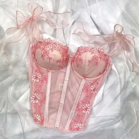 Twitter Corset Aesthetic, Corset Outfit, Corset Fashion, Pink Corset, Corsets And Bustiers, Lingerie Outfits, Corset Lingerie, Pretty Lingerie, Everything Pink