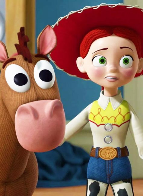 Bullseye and Jessie Toy Story Cowgirl, Jessi Toys Tory, Jessie Cosplay, Toy Story Wallpaper, Cinderella Cartoon, Toy Story Jessie, Dibujos Toy Story, Story Wallpaper, Toy Story Movie