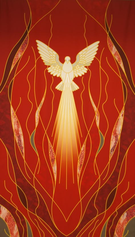 Holy Spirit Art, Sculpture Furniture, Catholic Symbols, Church Banners Designs, Pentecost Sunday, Liturgical Art, Jesus Drawings, Bible Journaling Ideas Drawings, Religious Pictures