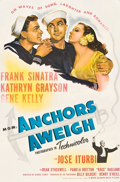 Kathryn Grayson, Waves Song, Dean Stockwell, Theater Decor, William Hanna, An American In Paris, Old Movie Posters, Home Theater Decor, Anchors Aweigh