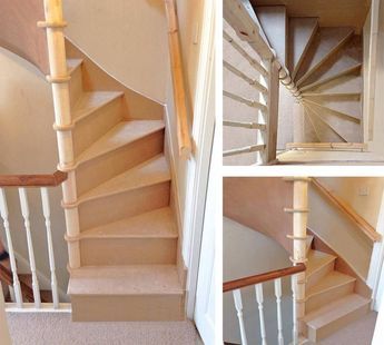 Loft Stairs Space Saving, Loft Stairs Ideas, Loft Conversion Stairs, Loft Conversion Bedroom, Space Saving Staircase, Spiral Stairs Design, Loft Staircase, Attic Staircase, Tiny House Stairs