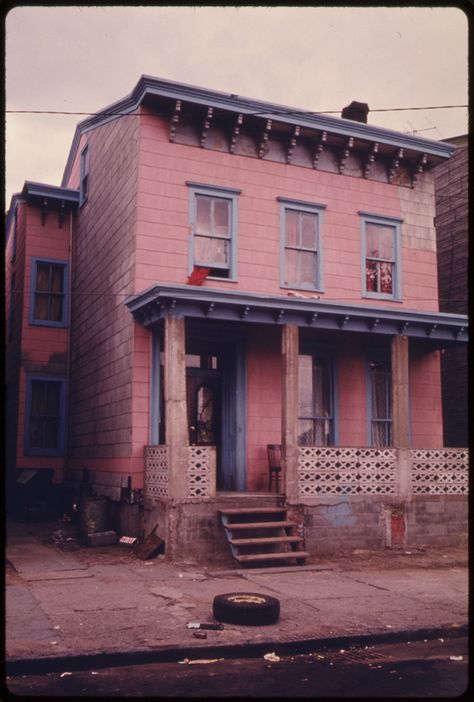 Inner City Aesthetic, Paterson New Jersey, Aba Programs, Environmental Painting, New Jersey Aesthetic, Gas Station Liminal Space, Danny Lyon, Jersey Aesthetic, American Suburbs 50s