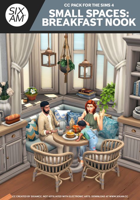 🚨NEW CC ALERT🚨 Small Spaces: Breakfast Nook (CC Pack for The Sims 4) | Patreon Tumblr, Sims 4 Maxis Build Cc, Sixam Cc Sims 4, Sims 4 Cc Lighting Mod, Sims 4 Cc Maxis Match Decorations, Sims Mods House, Sims Packs Cc, Sims 4 Cc Dining Chairs, Sims 4 Breakfast Nook