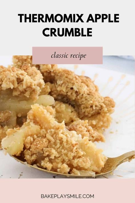 Thermomix Apple Crumble - Bake Play Smile Tm6 Recipes, Thermomix Recipes Dinner, Apple Crumble Topping, Thermomix Cakes, Thermomix Recipes Healthy, Thermal Cooker, Comfort Food Desserts, Thermomix Baking, Apple Crumble Recipe