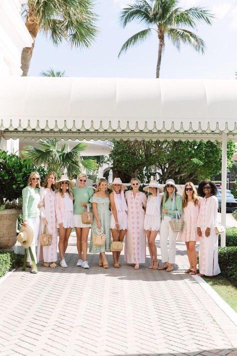 Sail to Sable x Palm Beach Lately - Sarah Tucker Beach Bachelorette Photos, 60s Palm Beach Fashion, Vintage Palm Beach Aesthetic, Palm Beach Bridal Shower Theme, Palm Royale Bachelorette, Palm Royale Outfits, Palm Royale Aesthetic, West Palm Beach Bachelorette Party, Beach Club Bachelorette