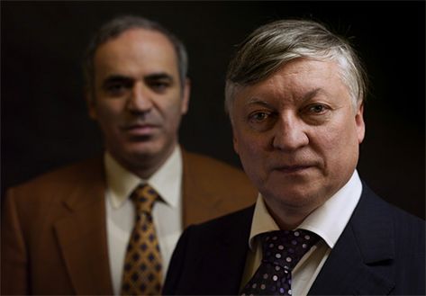 Two legends, Kasparov and Karpov. Anatoly Karpov, Two Knights, Garry Kasparov, Bobby Fischer, Art Through The Ages, Chess Master, First Move, Logic Games, Kings Game