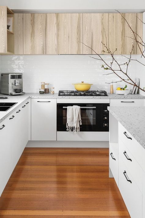 Looking to achieve a scandi-style kitchen? Let a neutral colour palette do the talking paired with timber-look finishes.  Explore scandi-style spaces via the inspiration gallery link below.  kaboodle.com.au/inspiration-gallery . . . #kaboodle #kitchens #kaboodlekitchens #bunnings #renovation #design #reno #project #DIYproject #DIY #scandi Kaboodle Kitchen, Kitchen Design Centre, Scandi Kitchen, Contemporary Style Kitchen, Latest Kitchen Designs, Classic Kitchen Design, Scandi Interiors, Modern Mediterranean, Dream Kitchens Design