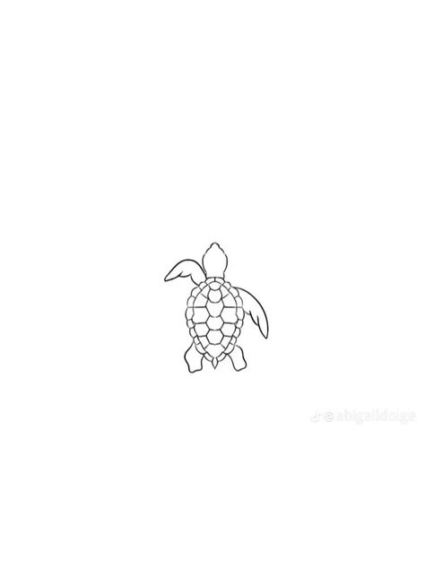 Basic Turtle Tattoo, Small Turtle Drawing, Sea Turtle Back Tattoo, Turtle Tattoo Stencil, Starfish Line Tattoo, Sea Turtle Tattoo Stencil, Turtle Small Tattoo, Drawing Of A Turtle, Sea Life Tattoos Simple