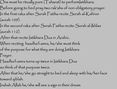 Best Istikhara Method recommended by most scholars. Misconception about How to do Salat Istikhara and when to do Istikhara Prayer. Learn How to pray istikhara step by step in english. How To Perform Istikhara Prayer, How To Pray Istikhara, How To Do Istikhara, Istikhara Prayer, How To Make Dua, Istikhara Dua, Dua In English, Islamic Prayers, Dua In Arabic