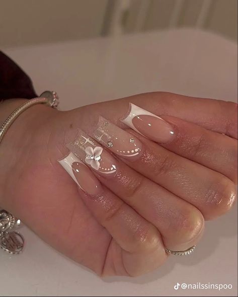 Nail Inspo Square, Milky Nails, Girly Acrylic Nails, Simple Acrylic Nails, Short Square Acrylic Nails, Unique Acrylic Nails, Acrylic Nails Coffin Short, Short Acrylic Nails Designs, Pink Acrylic Nails