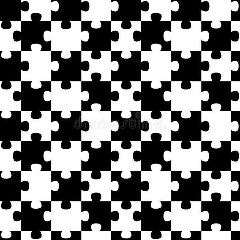 Jigsaw puzzle pieces seamless background pattern. Black and white puzzle pieces , #AFF, #seamless, #background, #pieces, #Jigsaw, #puzzle #ad Molde, Patchwork, 2024 Notebook, Puzzle Aesthetic, Tile Illustration, Puzzle Background, Tessellation Patterns, 3d Geometric Shapes, Jigsaw Puzzles Art