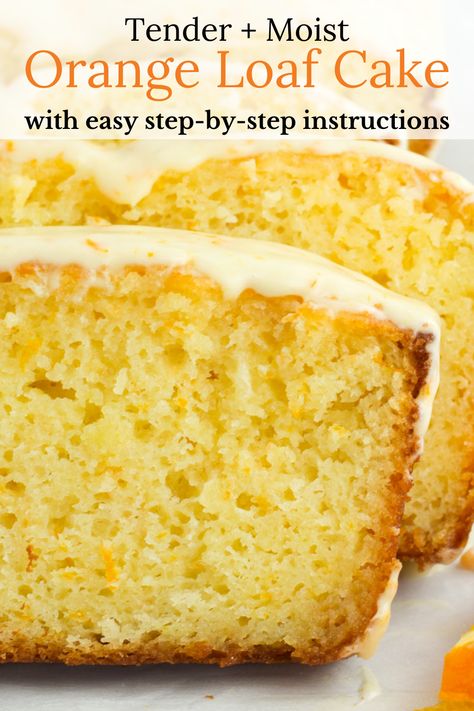 Orange Poppyseed Bread, Orange Pastry Recipes, Orange Loaf Cake Easy Recipes, Orange Bread Loaf, Mandarin Orange Dessert Recipes, Moist Orange Pound Cake, Best Orange Cake, Orange Cake Recipe Moist, Flavored Bread