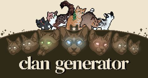 Clan Generator, Warrior Cats Clan Gen, Warrior Cats Challenge, Clangen Cats, Warrior Cat Oc Art, Clan Gen Warrior Cats, Warrior Cats Fan Art Ocs, Warrior Cats Wallpaper, Clan Gen