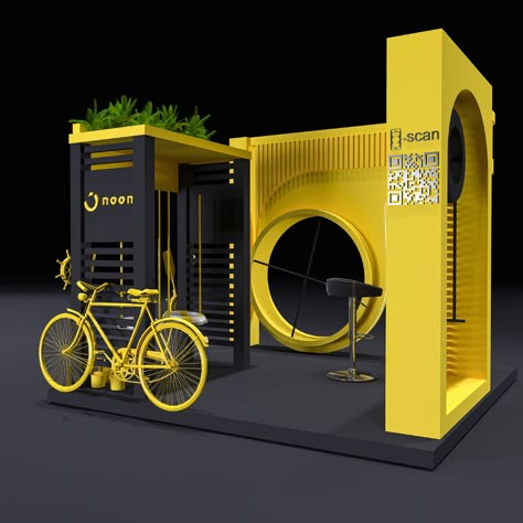 NOON BOOTH on Behance Booth Design Exhibition, Creative Booths, Small Booth, Event Booth Design, Booth Exhibition, Stand Feria, Corporate Event Design, Exhibition Stall Design, Architecture Portfolio Design