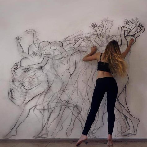 Movement Drawing, Andermatt, Dance Paintings, Multiple Exposure, Gcse Art, A Level Art, Animated Drawings, Contemporary Dance, Beginner Painting