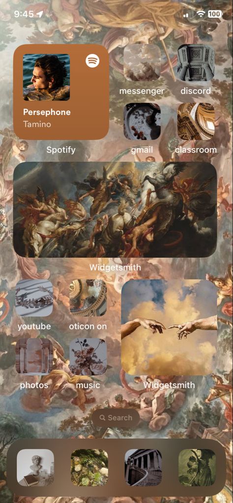 Greek Mythology Phone Layout, Greek Mythology Homescreen, Greek Mythology Widget, Greek Mythology Wallpaper, I'm Jealous, My Homescreen, Phone Things, Phone Layouts, Social Organization