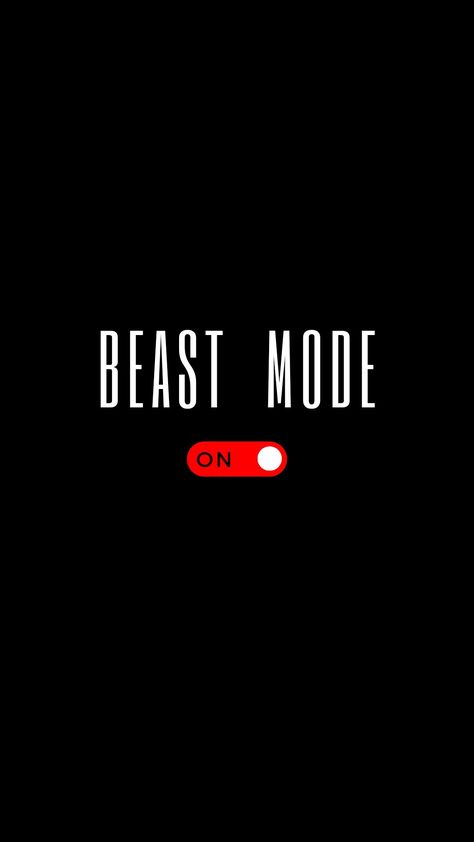 'Beast Mode On' Text on Black Background Beast Mode On Wallpaper, Gym Black Wallpaper, Beast Mode Wallpapers, Conquer Aesthetic, Beast Mode Quotes, Tiktok Money, Focusing On Yourself Quotes, Beast Mode On, Gym Motivation Wallpaper