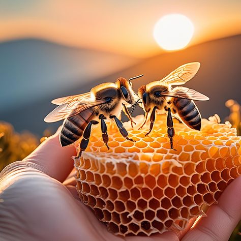 Bee Fact Friday: Hexagonal Hives: Bees build their hives in a hexagonal shape because it's the most efficient use of space and resources. The hexagon provides a strong structure that uses the least amount of wax. 🐝🍯🐝 www.beeraftin.com 📩info@beeraftin.com 📞619-622-7556 #bee raftin #essential workers #help us help u #Humans Need Bees #Bees Don't Need Humans #Bee Rescue #Save The Bees #Bee Saver #Garden Decor #Bee Friendly #Bee Garden #Bees #gardening tips #Honeybees #saving bees from pool #ga... Bee Hive Photography, Bird Baths Diy, Honey Bee Pictures, Bee Pictures Art, Honey Bee Photos, Gold Texture Background, Honey Photography, Bee Pictures, Bee Wax