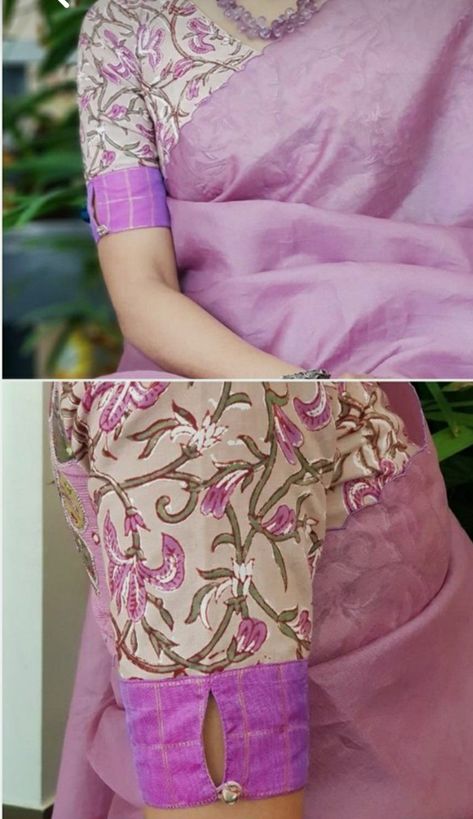 Normal Cotton Blouse Designs, Cotton Saree Sleeve Design, Cotton Blouse Hand Designs Latest Simple, Silk Saree Blouse Hand Designs, Cotton Saree Blouse Pattern, Blouse Designs For Border Blouse, Modal Blouse Designs Latest, Blouse Designs For Daily Wear Sarees, Cottan Blause Desine Latest