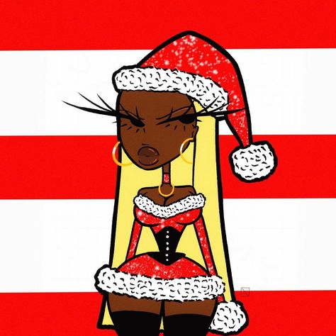 @solostrations on Instagram: “Christmas baddie 🎄✨” Christmas Baddie, Dope Pfp, Baddie Christmas, Ig Pfps, Cartoon Baddies, Baddie Cartoon Pfp, Baddie Cartoon, Cartoon Pfp, Hippie Painting