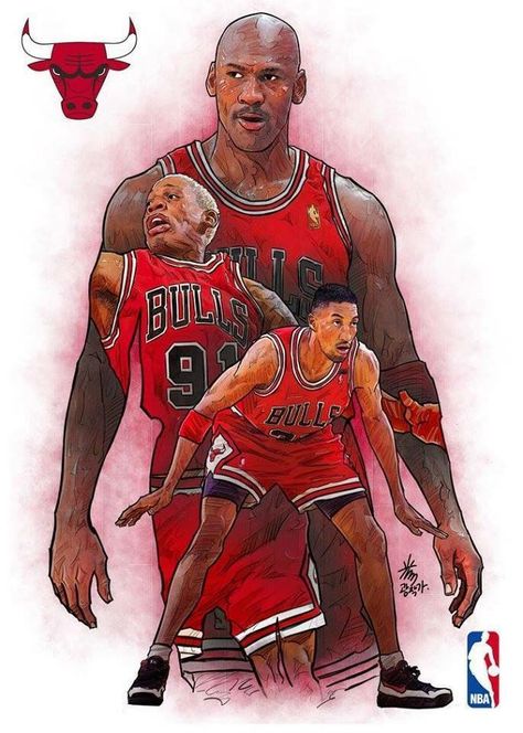 Big 3 Chicago Bulls Mvp Basketball, Michael Jordan Art, Basketball Drawings, Nba Artwork, Michael Jordan Pictures, Chicago Bulls Basketball, Nba Basketball Art, Bulls Basketball, Basketball Players Nba