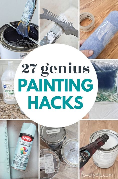 Paint Tricks For Walls, How To Faux Paint Walls, Painting A House Interior Tips, Faux Finish Painting Techniques For Furniture, Taping For Painting Walls, Painting Trim Hacks, Painting Over Glossy Paint, Prep For Painting Walls, Room Painting Tips And Tricks