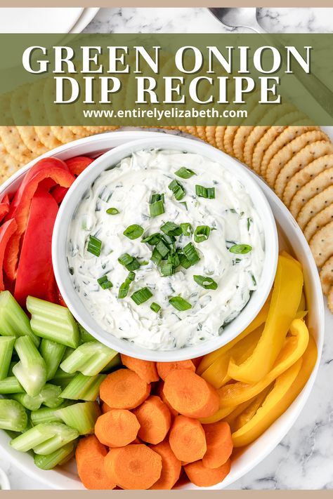 Green Onion Dip Recipe Sour Cream, Green Onion Chip Dip, Vegetable Dip Recipes, Sour Cream And Onion Dip Recipe, Green Onion Recipes, Green Onion Dip Recipe, Best Veggie Dip, Onion Powder Recipe, Appetizer Dips Cold