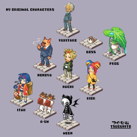 Isometric Pixel Character, Isometric Pixel Art Character, Isometric Character, Pixel Room, Pixel Life, Pixel Character, Dots Game, Pixel Characters, Pixel Art Tutorial