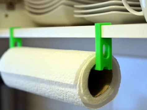 kitchen roll holder by t0bi - Thingiverse Cool 3d Prints, Useful 3d Prints, Drukarka 3d, 3d Printing Business, Plastic Recycling, Kitchen Roll Holder, Best 3d Printer, 3d Printing Diy, 3d Printer Projects