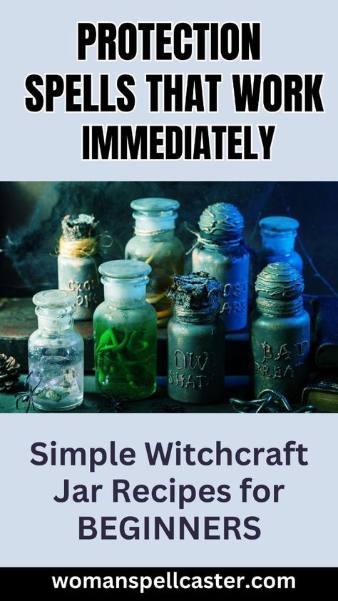 Discover the secrets of powerful, simple protection spells that work immediately! This and easy jar magic recipe is perfect for beginners in witchcraft. Protect yourself and your loved ones with this simple and effective spell. #ProtectionSpells #JarMagic #WitchcraftForBeginners #InstantProtection #EasyMagic Magic For Beginners, Jar Magic, Wicca Recipes, Spells That Actually Work, Witchcraft Spells For Beginners, Spells For Beginners, Jar Spells, Easy Spells, Easy Magic