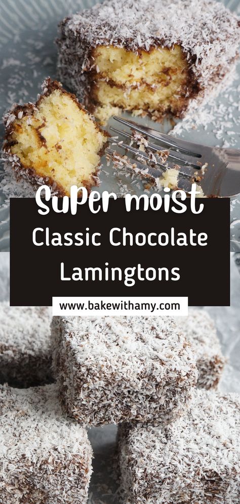 Lemmingtons Recipe, Lemmingtons Recipe Easy, Australian Cake Recipes, Australian Dessert Recipes, Christmas Lamingtons, Australia Desserts, Leamington Cake, Lemington Cake Recipes, Pink Lamingtons