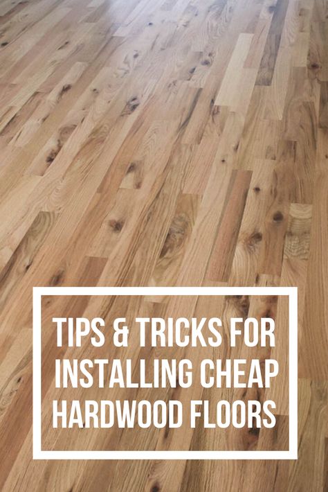 Interested in installing cheap hardwood flooring? You definitely want to read this post first! Learn about types of hardwood flooring, what utility grade flooring means, the pros and cons of working with cheap hardwood flooring and pick up some tips and tricks for installing cheap hardwood flooring! #hardwood #hardwoodflooring #woodflooring #DIY Installing Wood Floors Diy, Cheap Hardwood Floors, Diy Hardwood Floors, Diy Window Trim, Types Of Hardwood Floors, Prefinished Hardwood Floors, Flooring Hardwood, Hardwood Floor Colors, Prefinished Hardwood