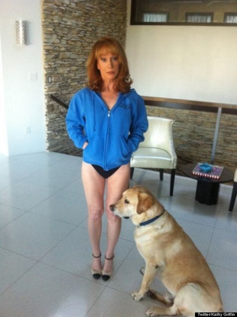 Kathy Griffin's Pantless Photo Hits Twitter (PHOTO) | HuffPost Celebrity Instagram, Celebrity Selfies, Kathy Griffin, Crazy Man, The Kardashians, Blue Hoodie, Tall Women, Comedians, All Time