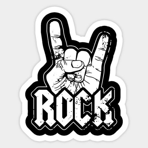 Band Stickers, Devil Horns, Rock Hand, Band Metal, Rock'n Roll, Cool Stickers, Metal Bands, Stickers For Men, Tv Show Stickers