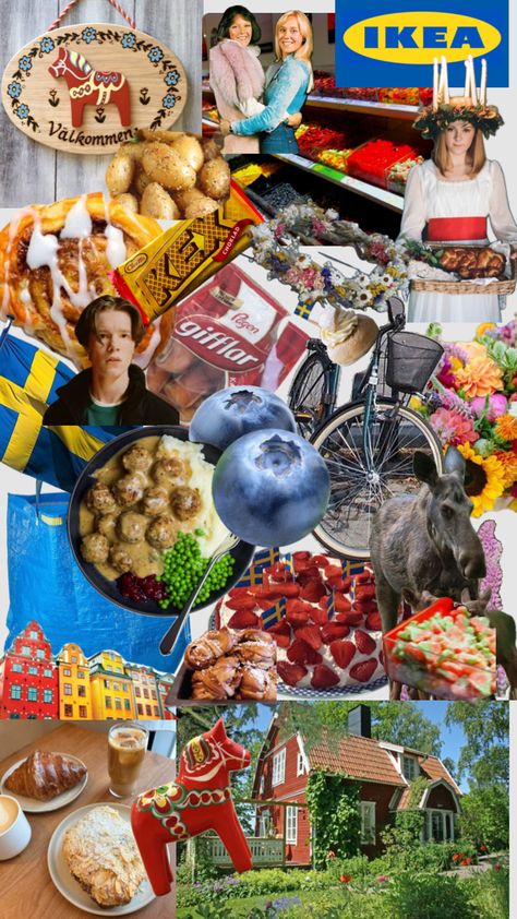 Sweden ! 🇸🇪 #sweden Swedish Aesthetic, Sweden Aesthetic, Swedish Culture, Board Themes, Vision Board Themes, Swedish Summer, Scandinavian Summer, Travel Infographic, Travel Aesthetics