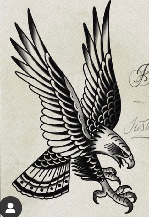 Black Trad Tattoo, Bald Eagle Tattoos, Traditional Tattoo Woman, Traditional Eagle Tattoo, Traditional Tattoo Drawings, Horus Tattoo, Hawk Tattoo, Sailor Tattoos, Gothic Tattoos