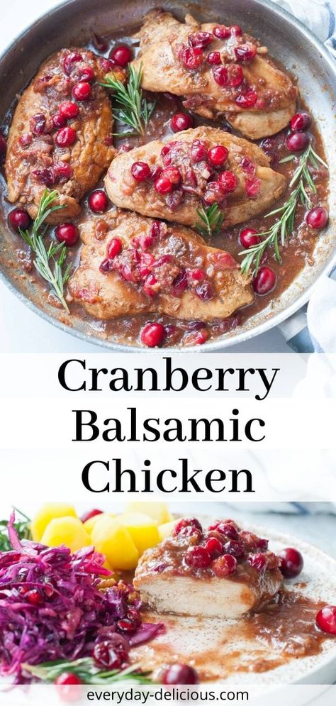 Cranberry Chicken Breast, Cranberry Chicken, Chicken Tender, Tender Chicken Breast, Balsamic Chicken, Cranberry Recipes, Winter Dinner, Tender Chicken, Chicken Dishes Recipes