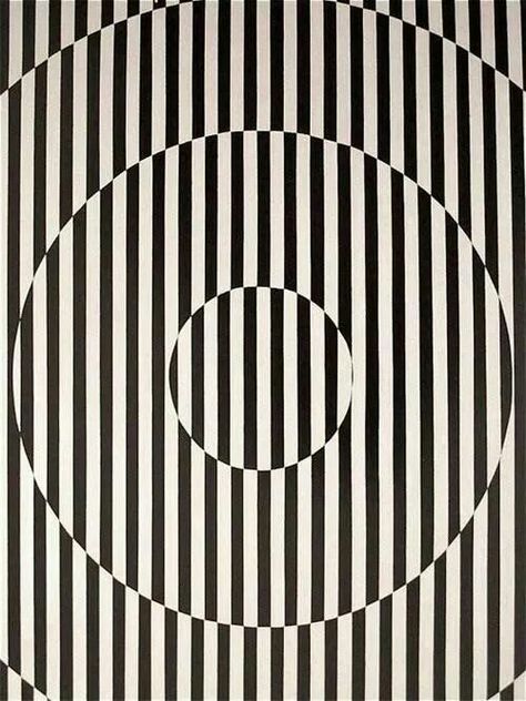 Op art Illusions Art, Bridget Riley, Art Optical, Optical Art, Optical Illusions Art, Illusion Art, Black And White Stripes, Arte Fantasy, Abstract Expressionist