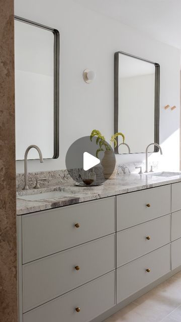 Fronteriors on Instagram: "How does Fronteriors work? 
You can create anything from a simple, slimline washstand to a full-blown built in vanity of your bathroom dreams with our collection fronts and cover panels for Ikea Metod Or Sektion
⁠
The robust Metod or Sektion cabinetry offers an array of design options for your bathrooms – with base cabinets in two depths, you can customise a solution no matter how compact or vast your bathroom space is

⁠#fronteriors #ikeahack #ikeausa #ikea #custommade #hgtv #bathroom #bathroomdecor #dominomag #apartmenttherapy" Hgtv Bathroom, Nordic Bathroom, Built In Vanity, Ikea Usa, Ikea Bathroom, Dream Bathrooms, Bathroom Space, Base Cabinets, Ikea Hack